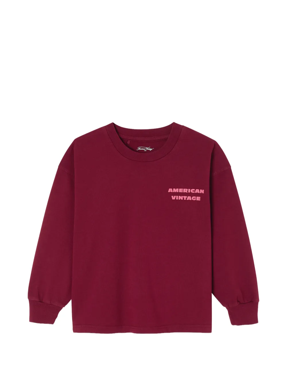 American Vintage Kids Fizvalley logo-detail sweatshirt - Rosso