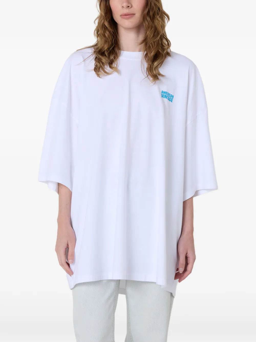 American Vintage Gixy T-shirt met logodetail Wit
