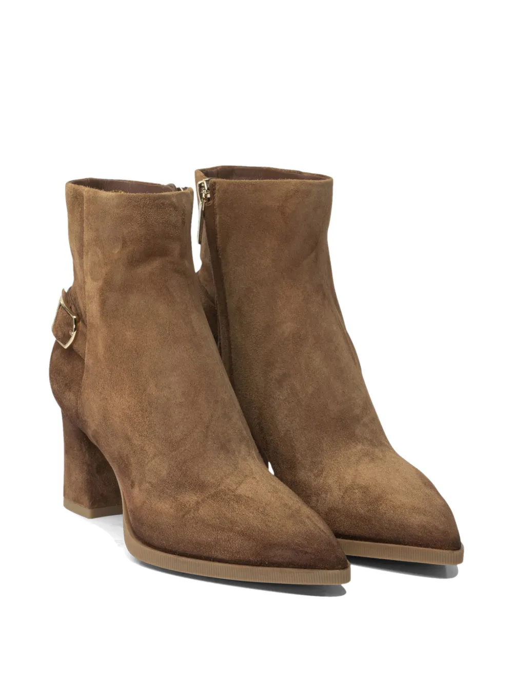 Santoni Suède laarzen met gesp Bruin