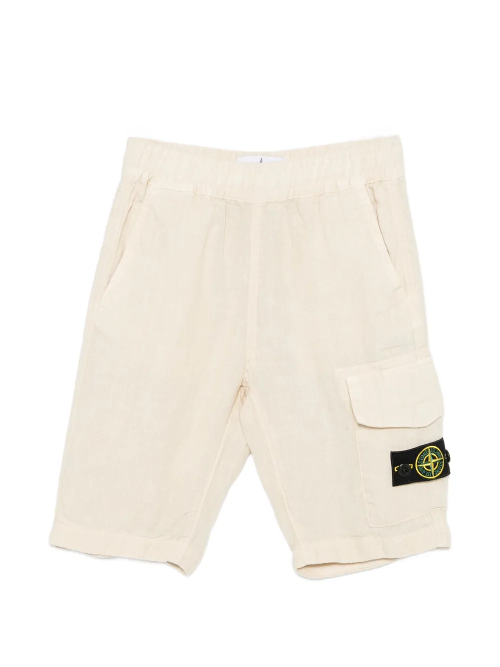 Stone Island Junior logo-patch pocket shorts - Toni neutri