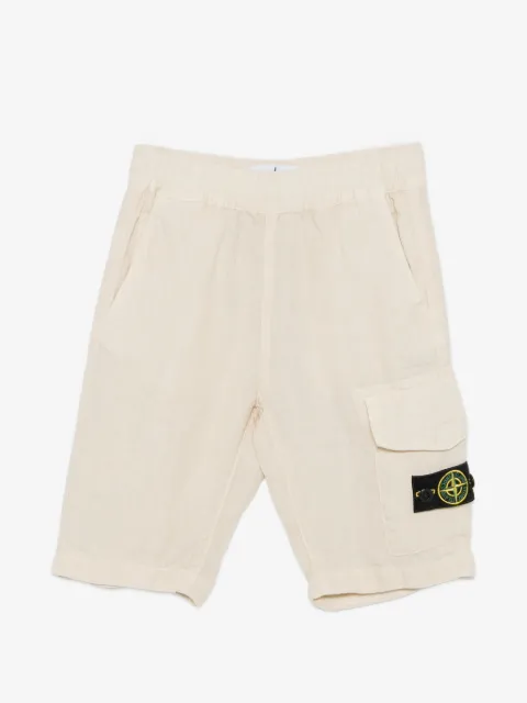 Stone Island Junior shorts con parche del logo