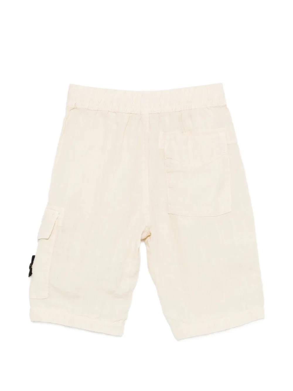 Stone Island Junior Shorts met logopatch en zak Beige