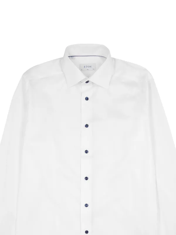 eton mens dress shirt Slim Twill Shirt Ligth Blue Dual Striped