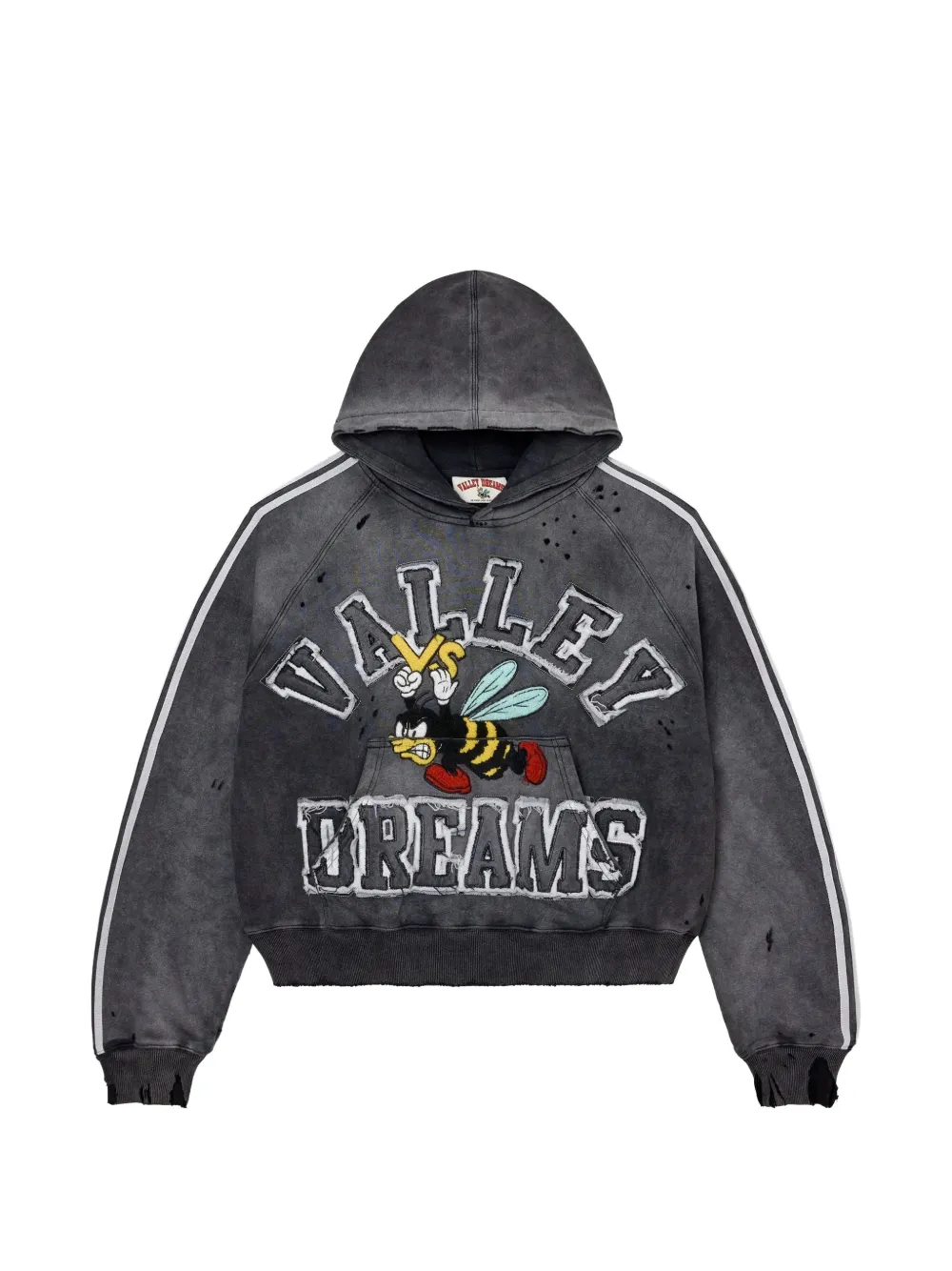 VALE FOREVER graphic-print hoodie - Grey