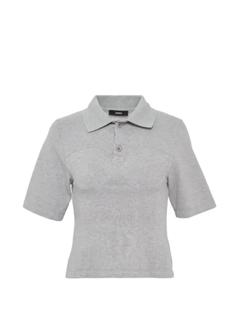 BONBOM corset pique polo top