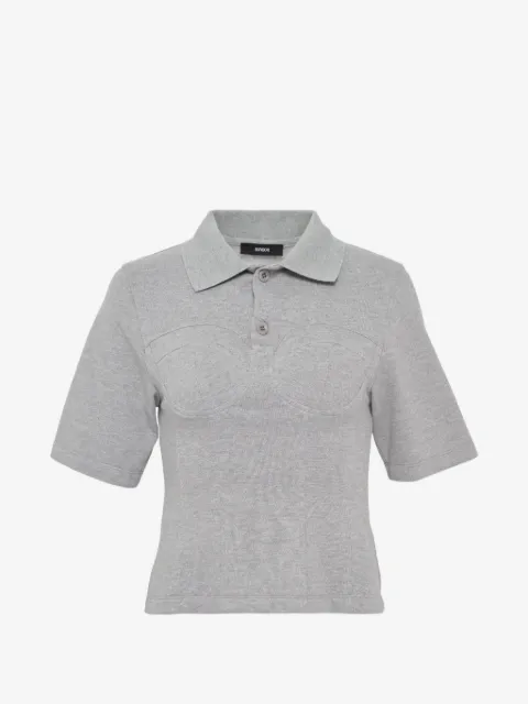 BONBOM playera tipo polo de piqué estilo corset