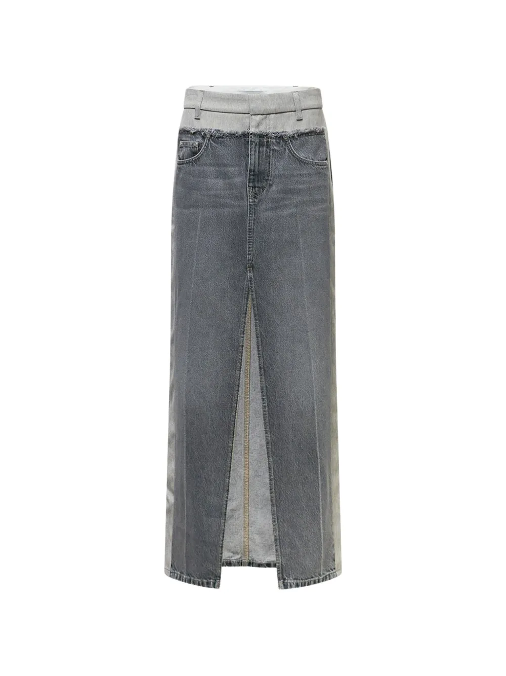 Stella McCartney Tailoring Mixed midi skirt - Grigio