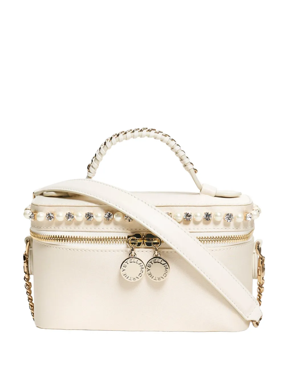 Stella McCartney Falabella pearl-embellished bag - Toni neutri