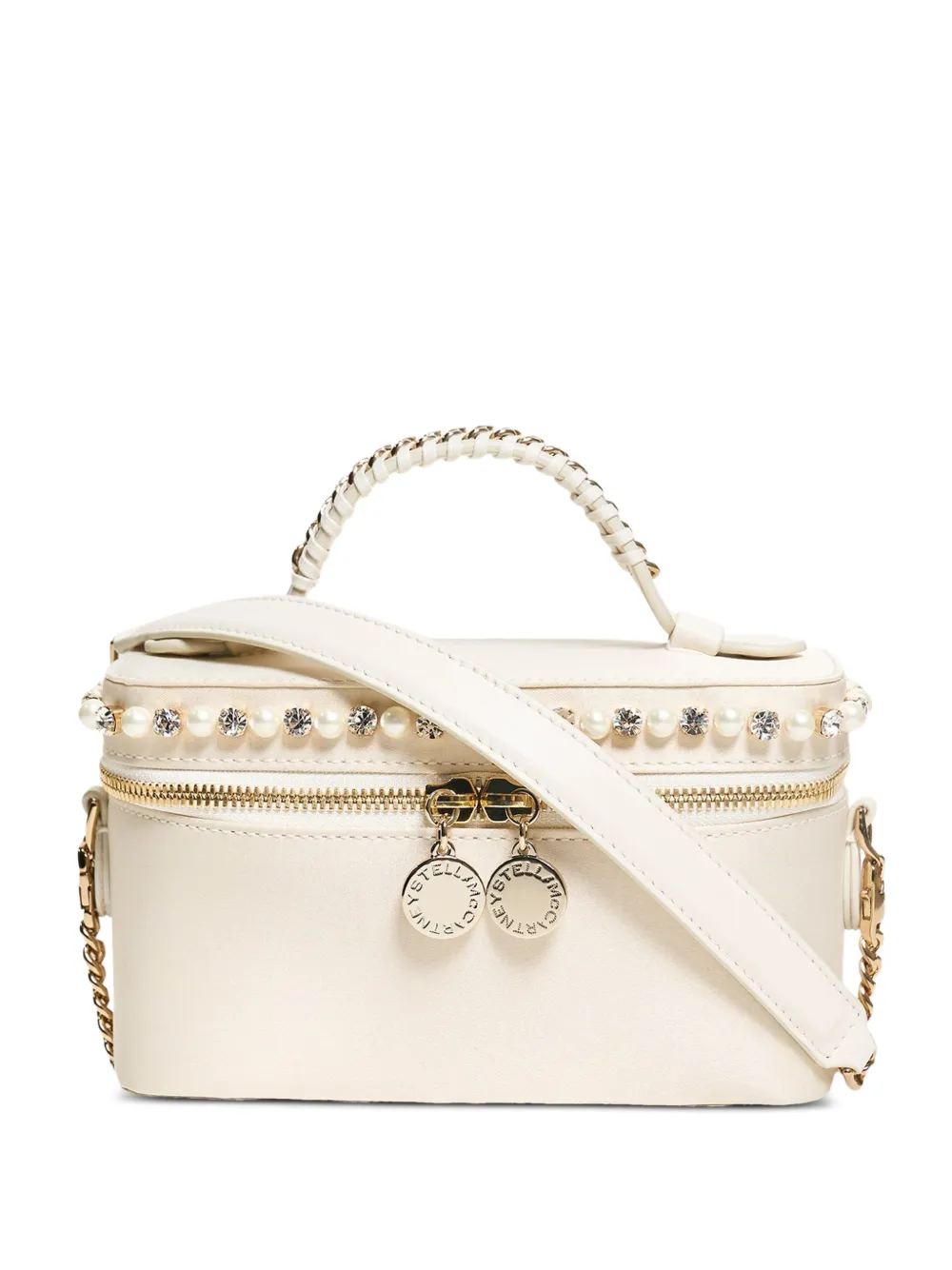 Stella McCartney Falabella pearl-embellished bag - Toni neutri