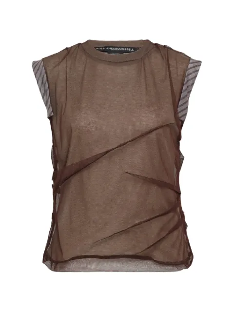 Andersson Bell logo-patch layered blouse