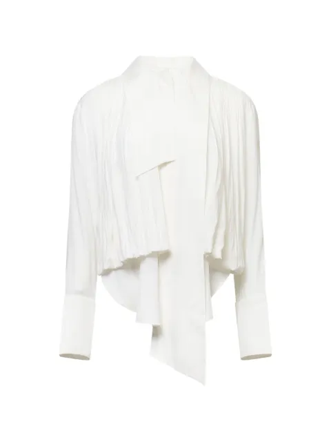 YCH pleats tie shirt
