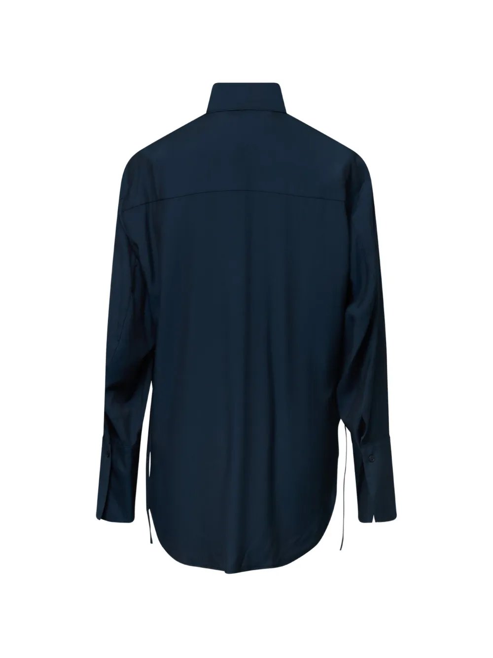  Ych Camisa Con Pliegues - Azul 