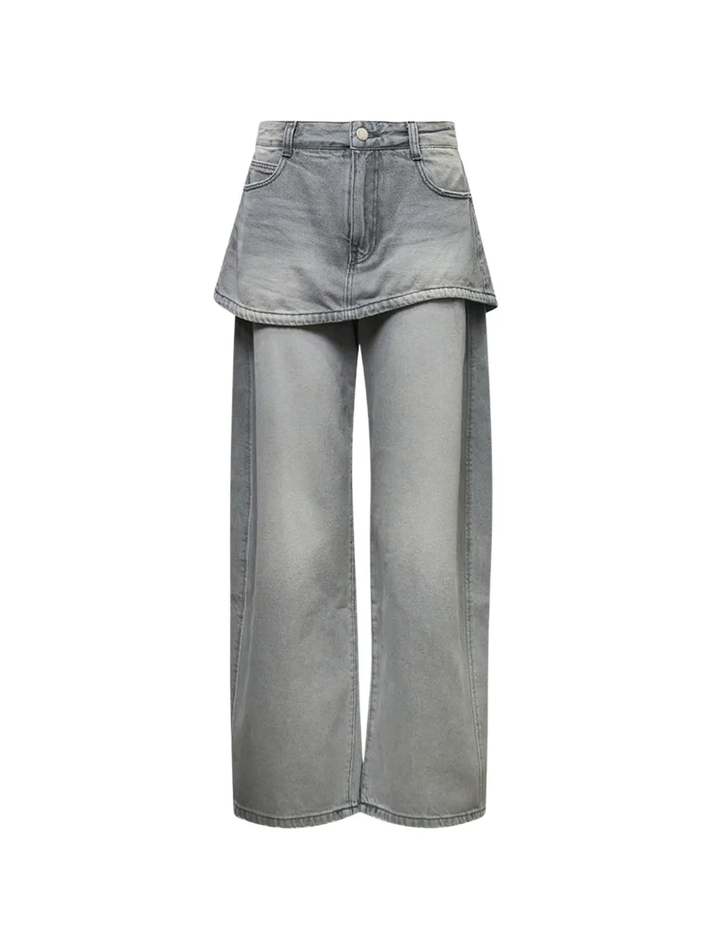 YCH layered skirt jeans - Grau