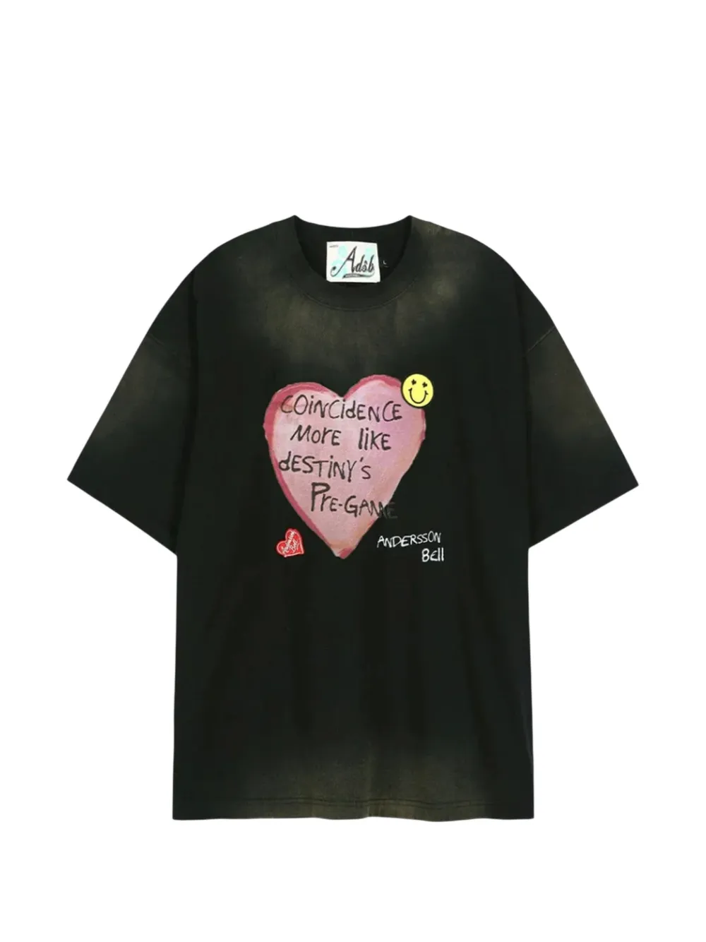 Andersson Bell spray washed T-shirt - Nero