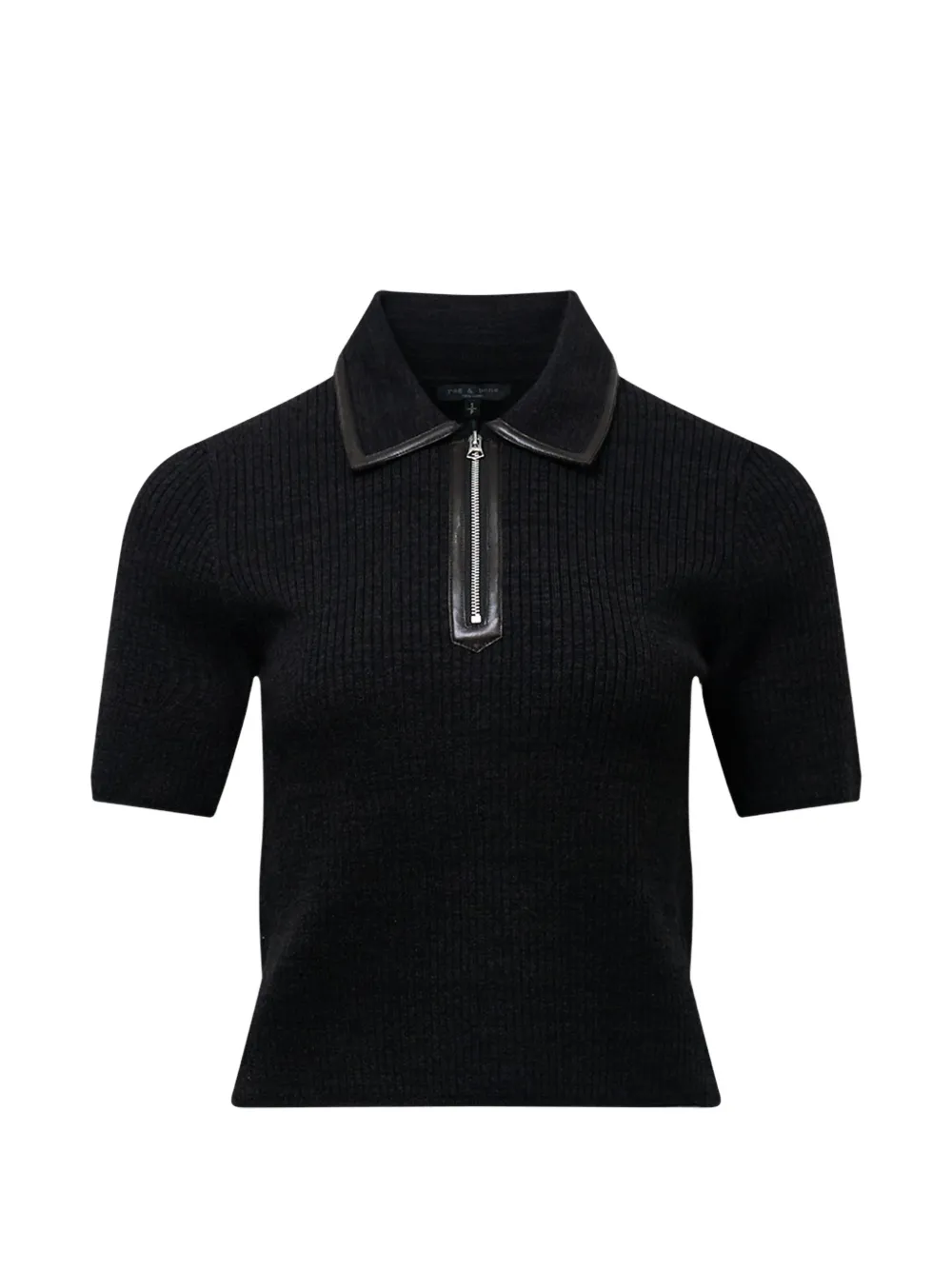 rag & bone Caterina zipped polo top - Nero
