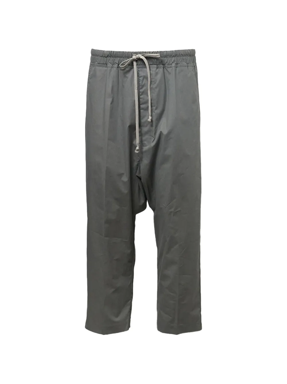drawstring-waist cropped trousers