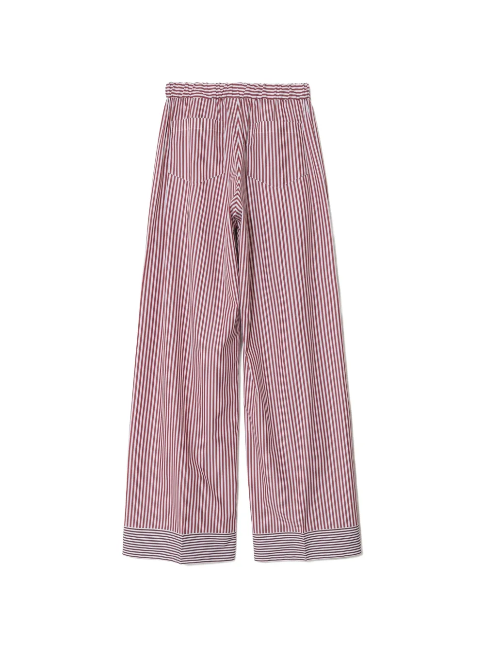  Undercover Side-buttons Striped Trousers - Red 
