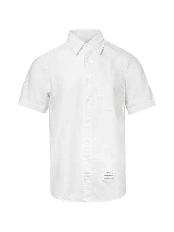 thom browne white dress shirt Straight Short Sleeve | Color:Light blue Fall / Autumn thom browne clothing Brocade Cap Sleeve A making it practical for