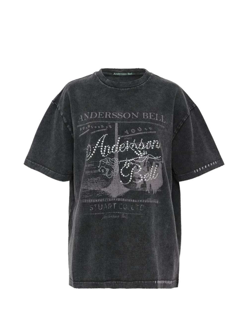 Andersson Bell Rosie hot-fix printed T-shirt - Grigio