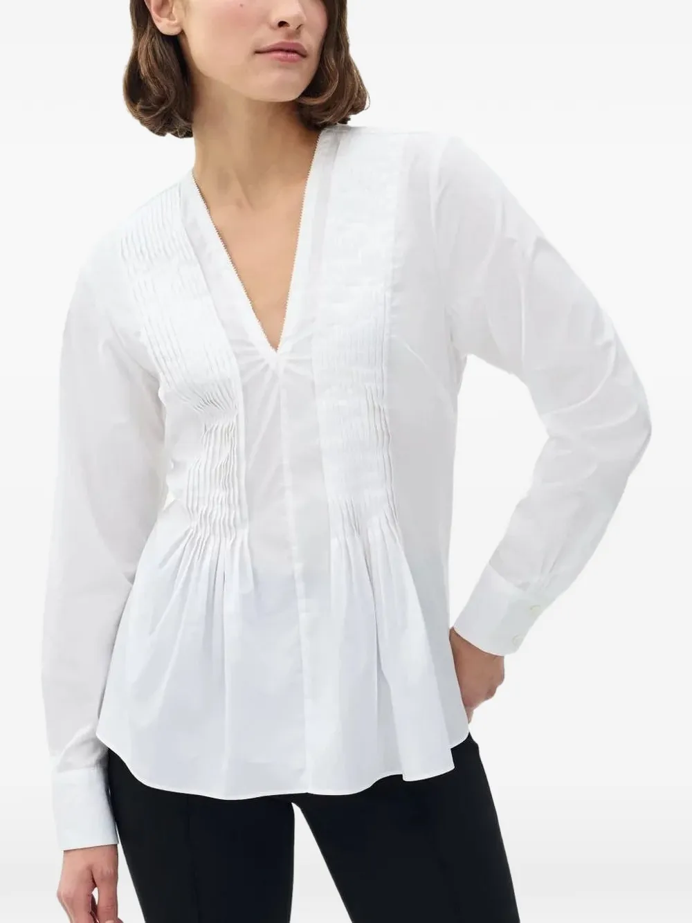  Rag & Bone Asher V-neck Blouse - White 