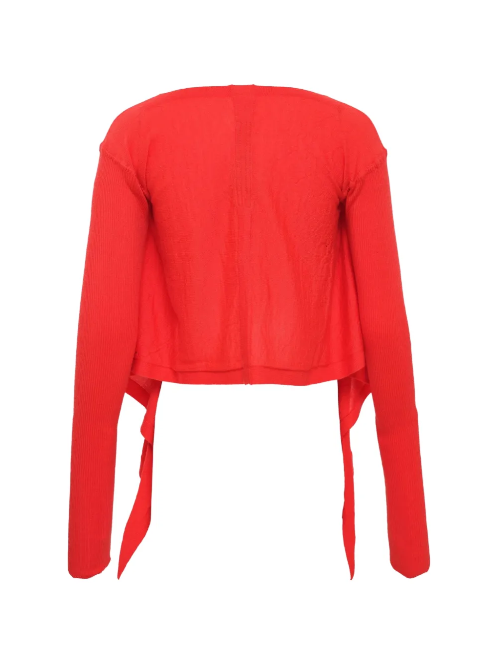  Rick Owens Crop Wrap Cashmere Cardigan - Red 
