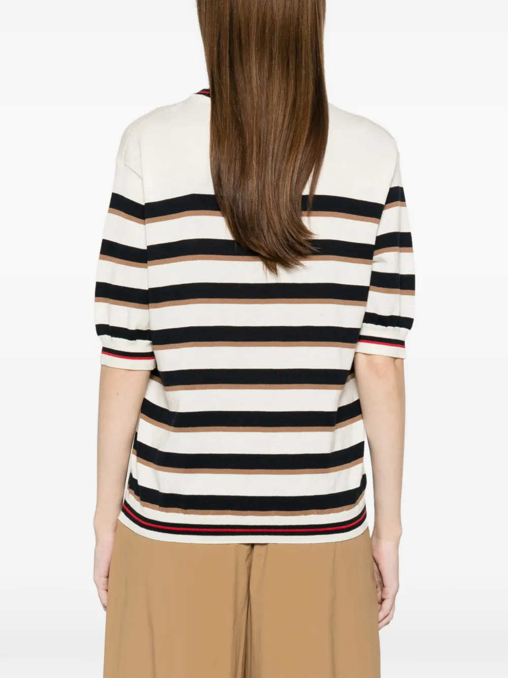 Herno Gestreept T-shirt Wit