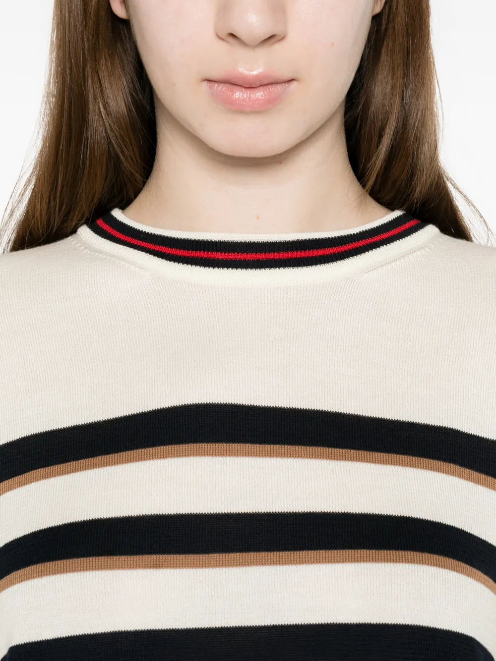 Herno Gestreept T-shirt Wit