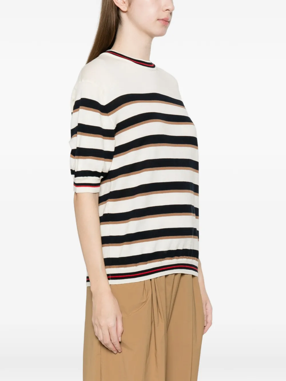 Herno Gestreept T-shirt Wit