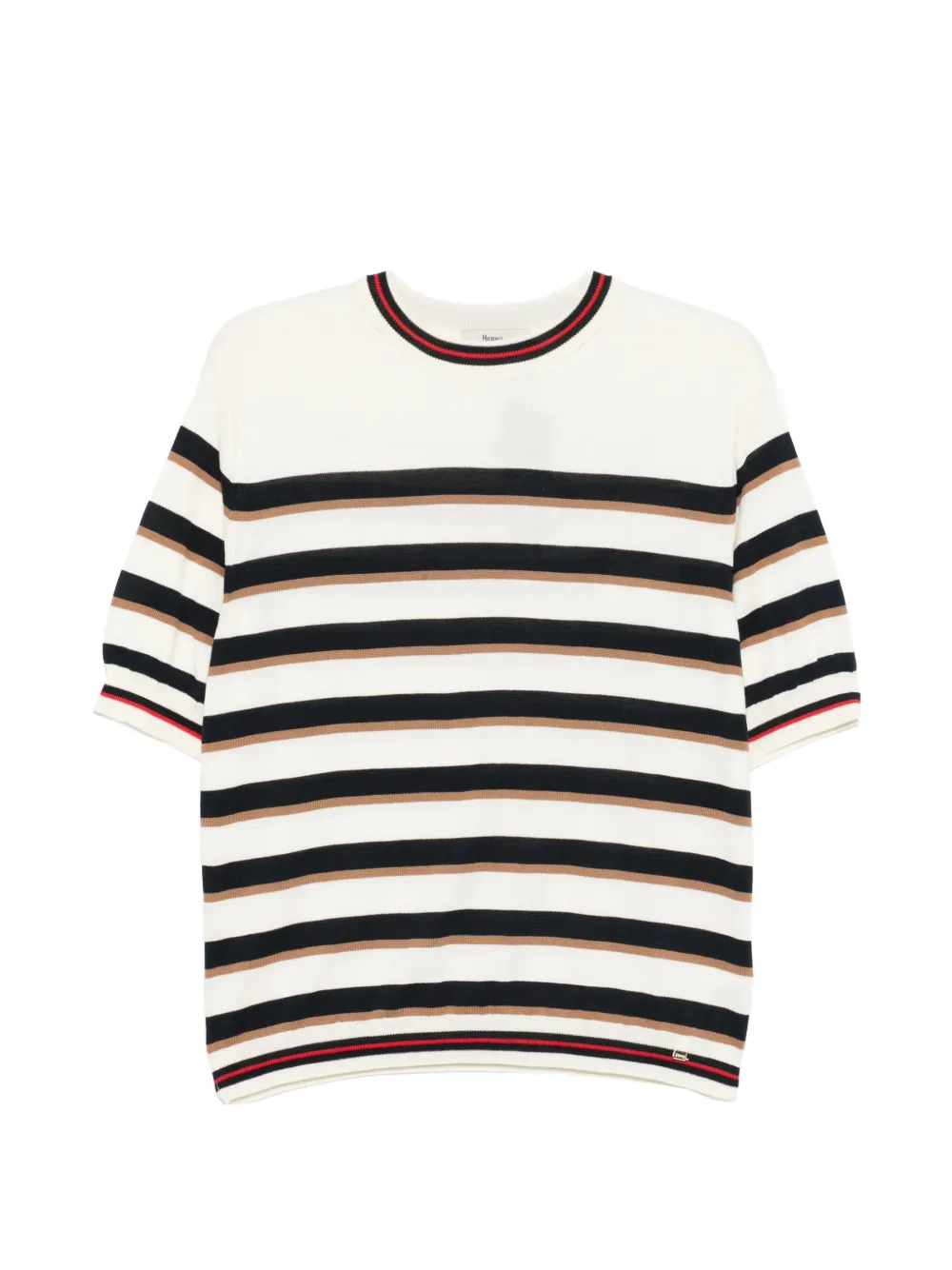 Herno striped short-sleeve T-shirt - Bianco