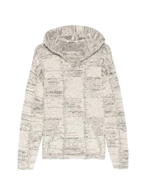 Auralee Patchwork Cotton and Linen-Blend Hoodie
