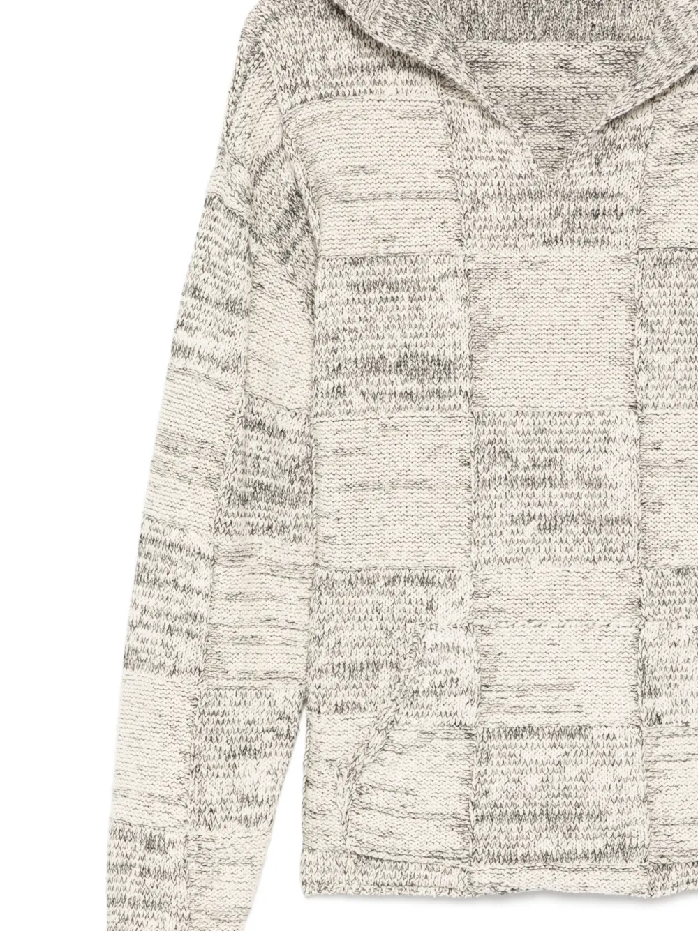 Auralee Patchwork Cotton And Linen-blend Hoodie - Neutrals 