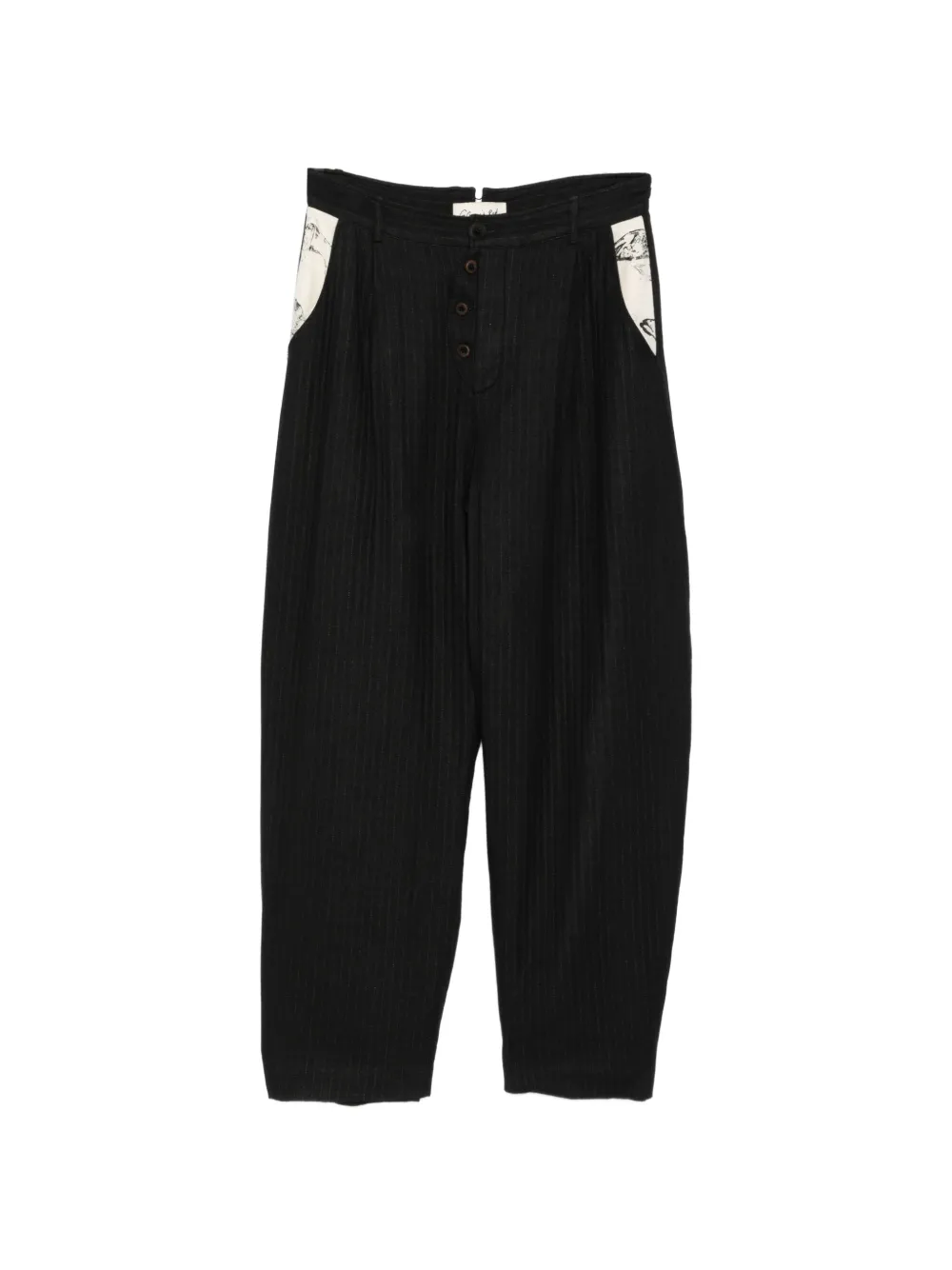 GG IN RED pinstripe trousers - Nero