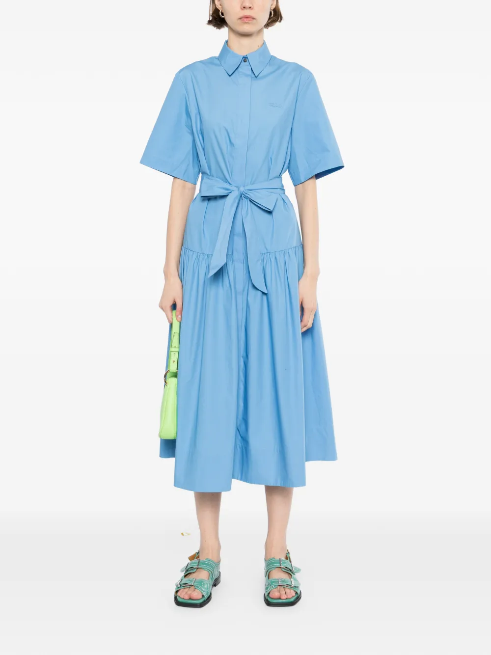 Karl Lagerfeld Midi-blousejurk Blauw