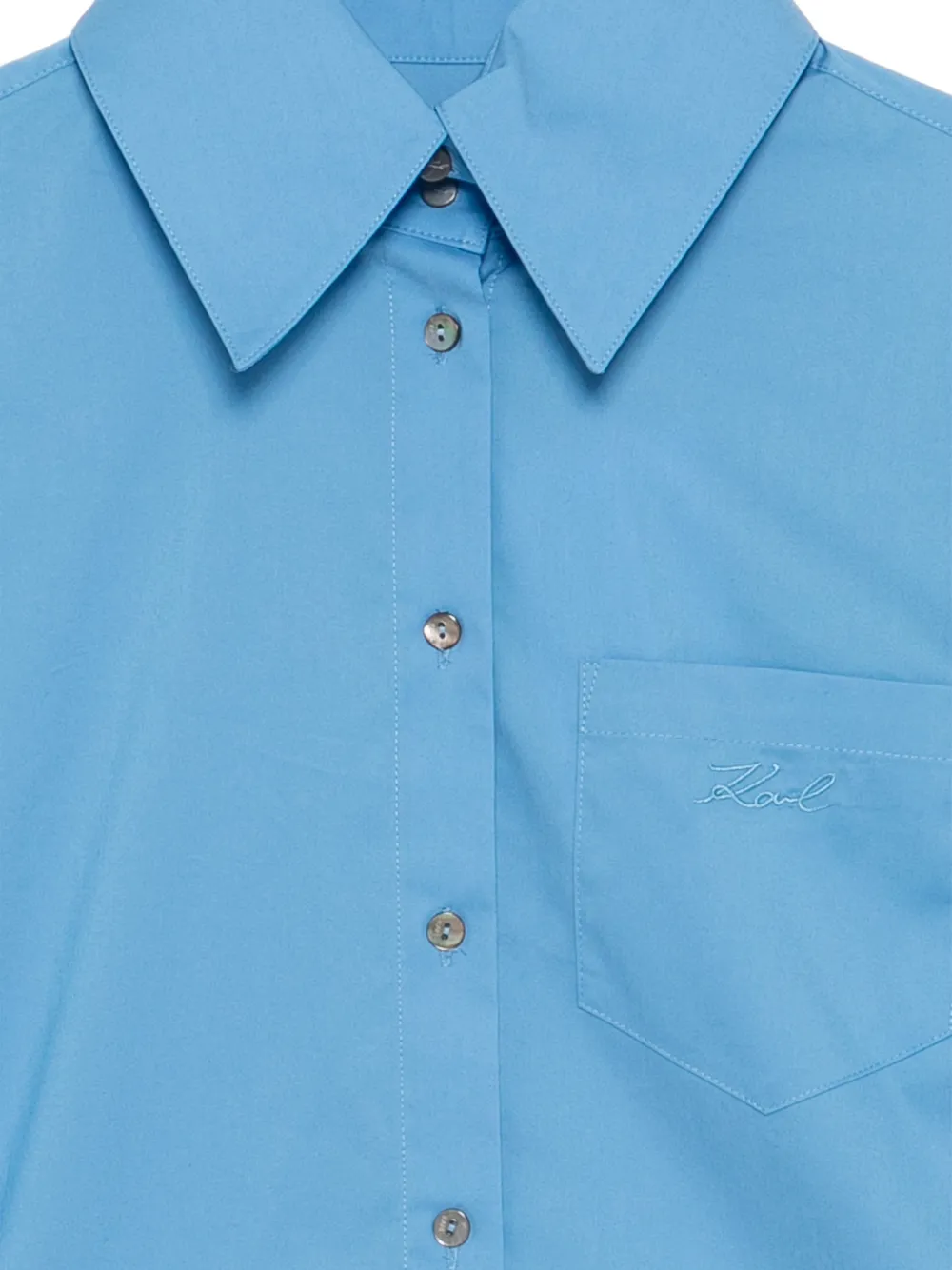 Karl Lagerfeld Everyday popeline blouse Blauw