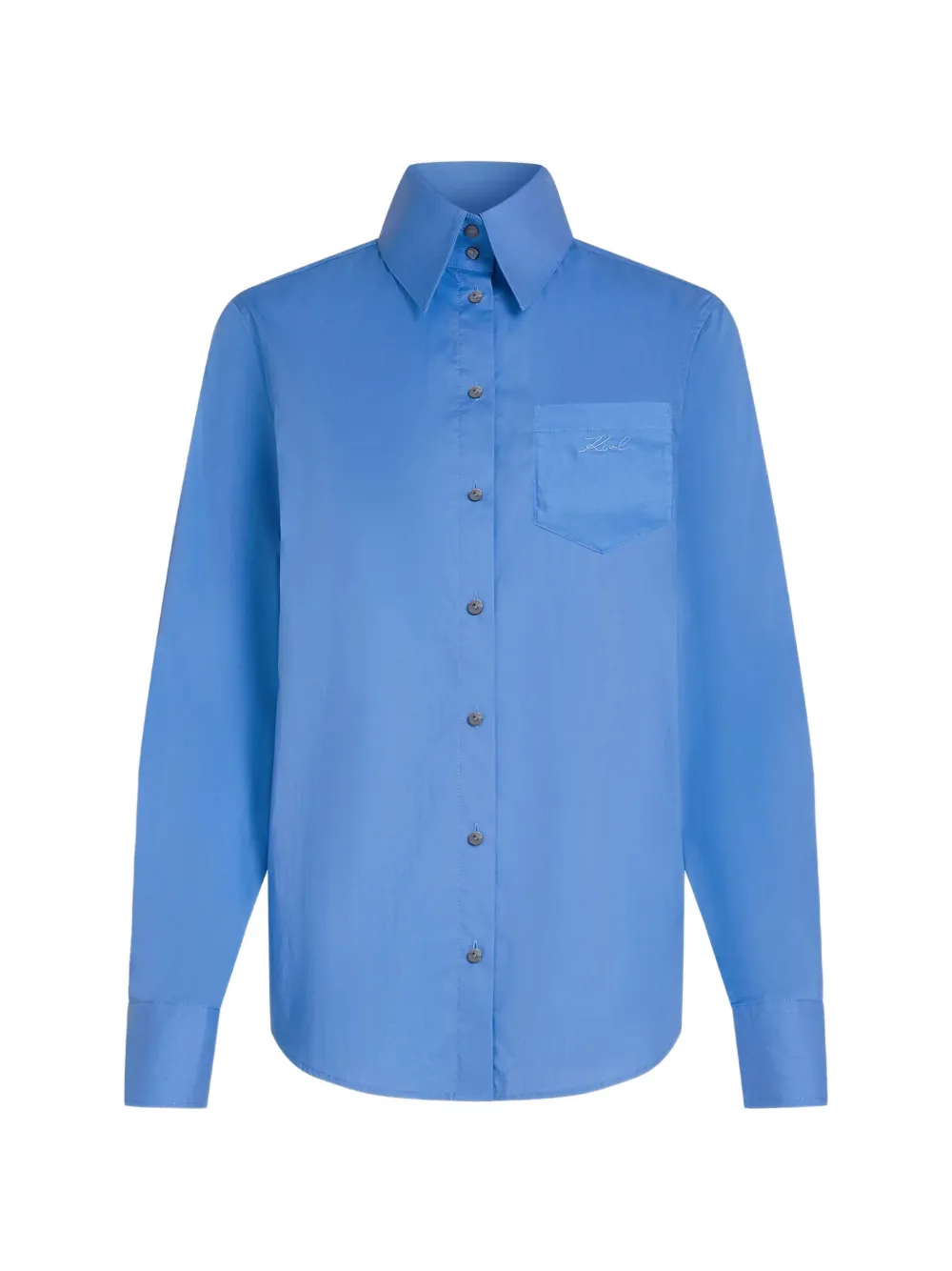 Karl Lagerfeld Everyday popeline blouse Blauw