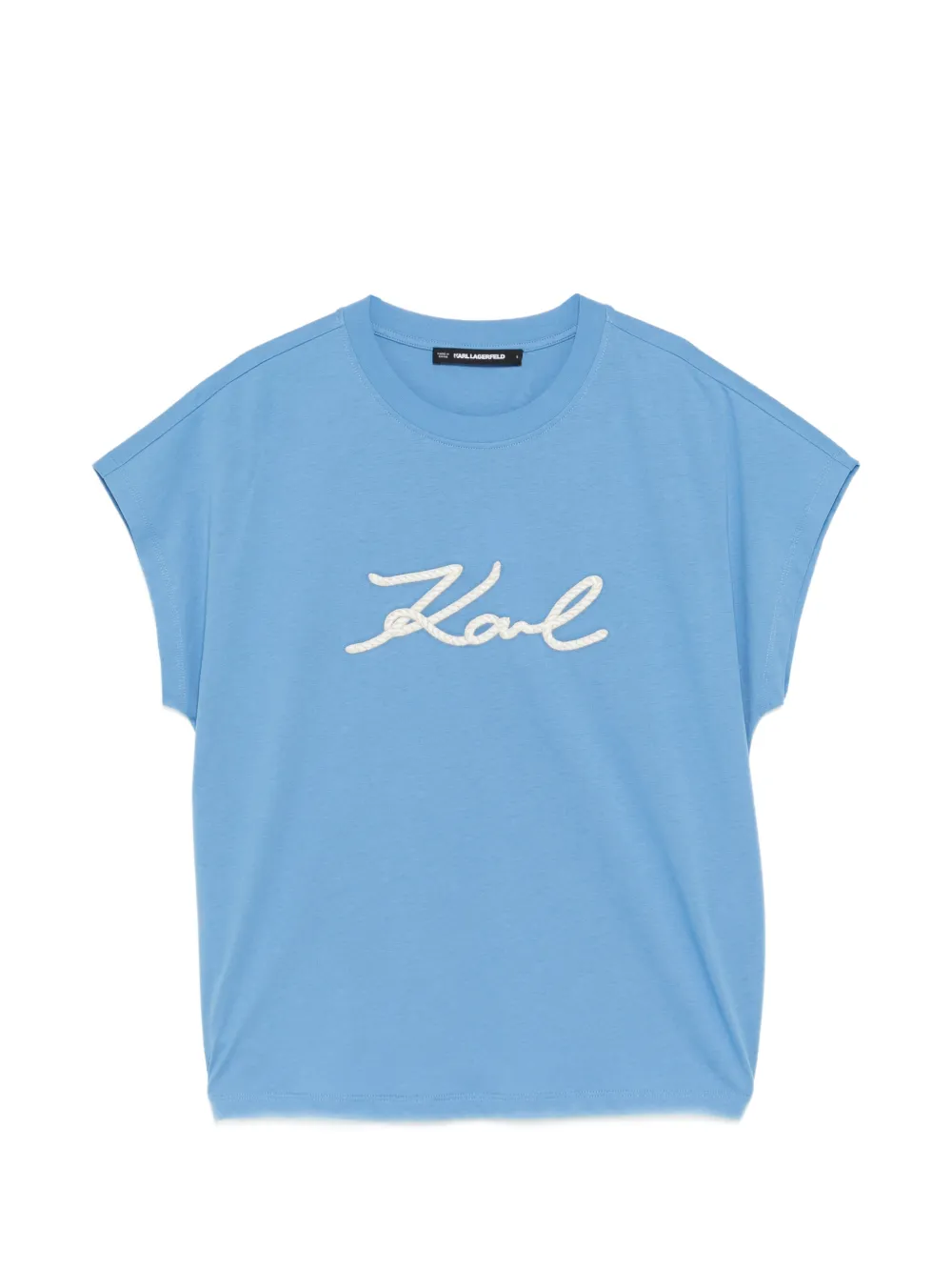 Karl Lagerfeld rope-logo T-shirt - Blu