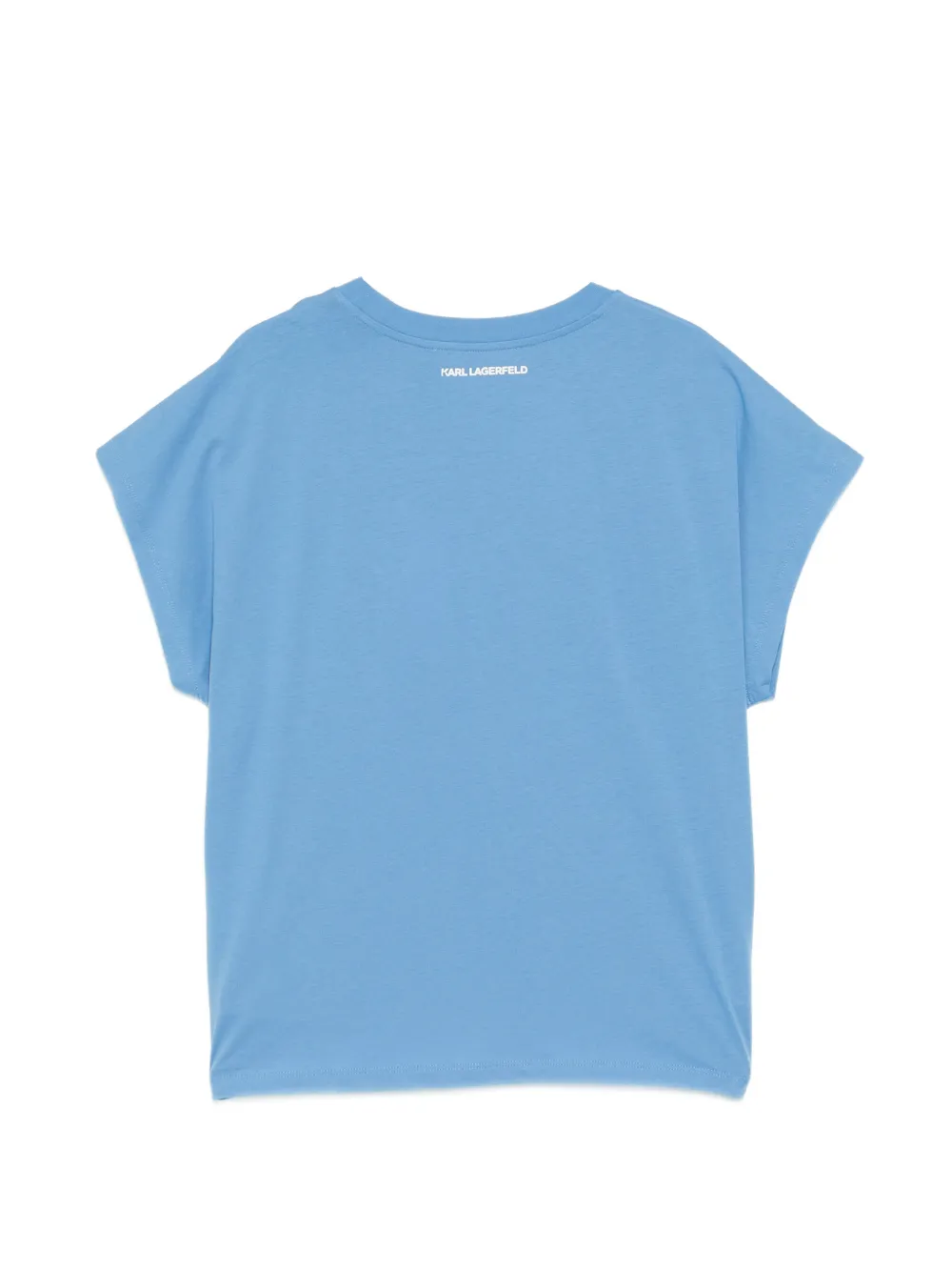 Karl Lagerfeld T-shirt met logo van touw Blauw