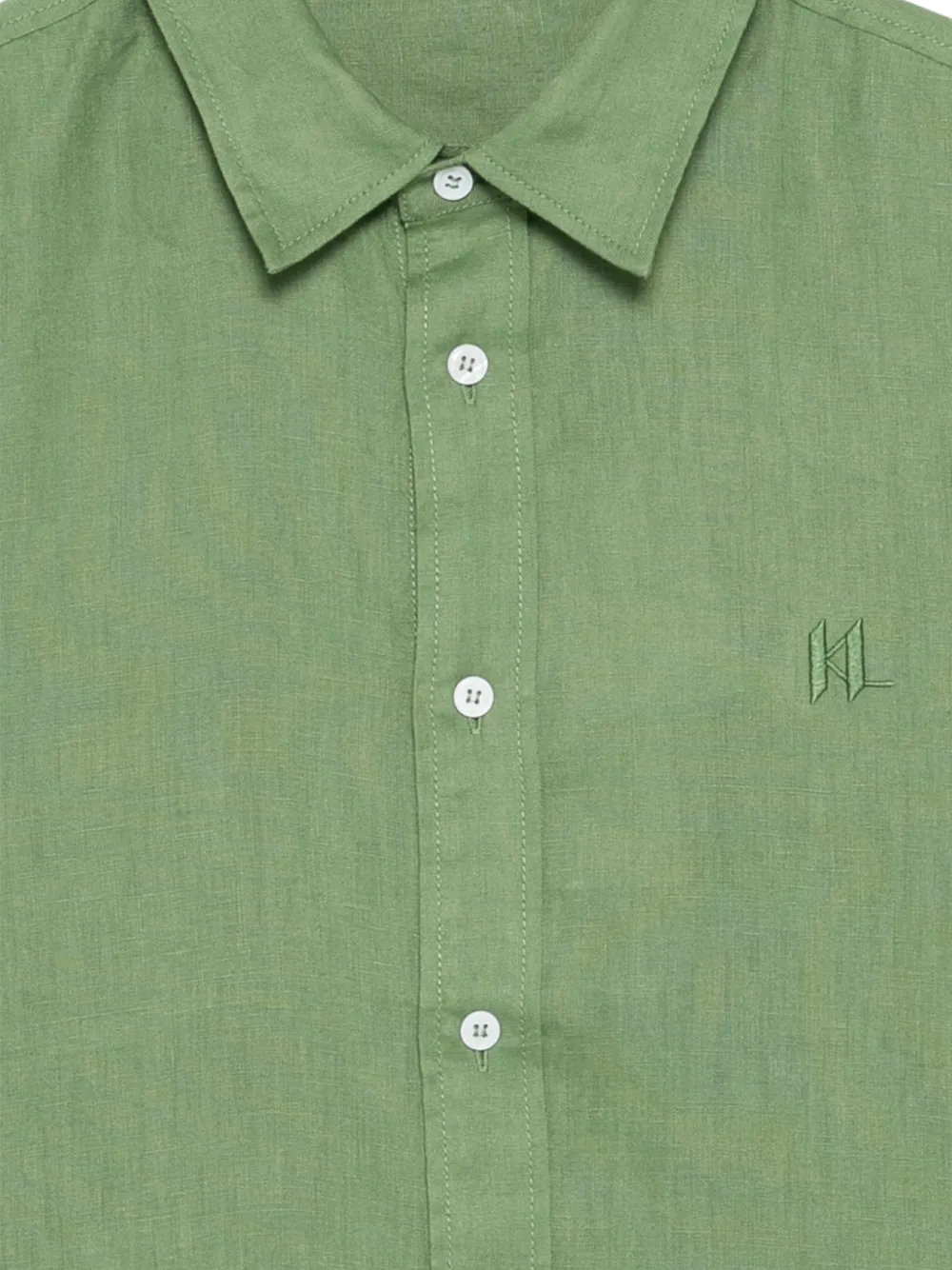 Karl Lagerfeld Overhemd met geborduurd logo Groen
