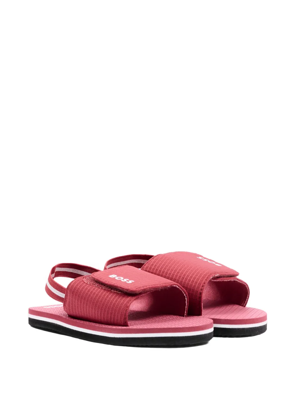 BOSS Kidswear touch-strap sandals - Rosso
