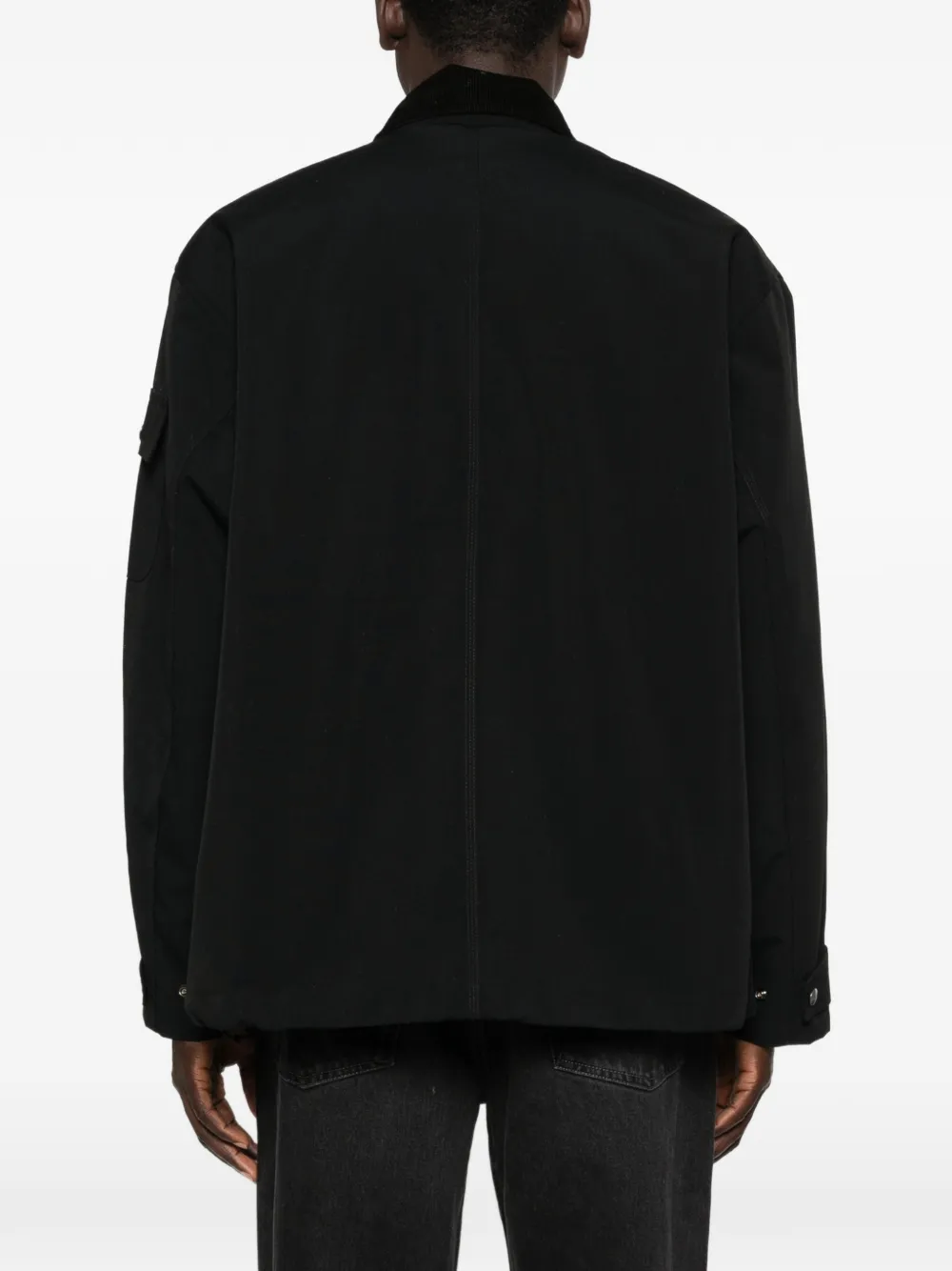 Carhartt WIP Clapton jack met ribfluwelen kraag en zak Zwart