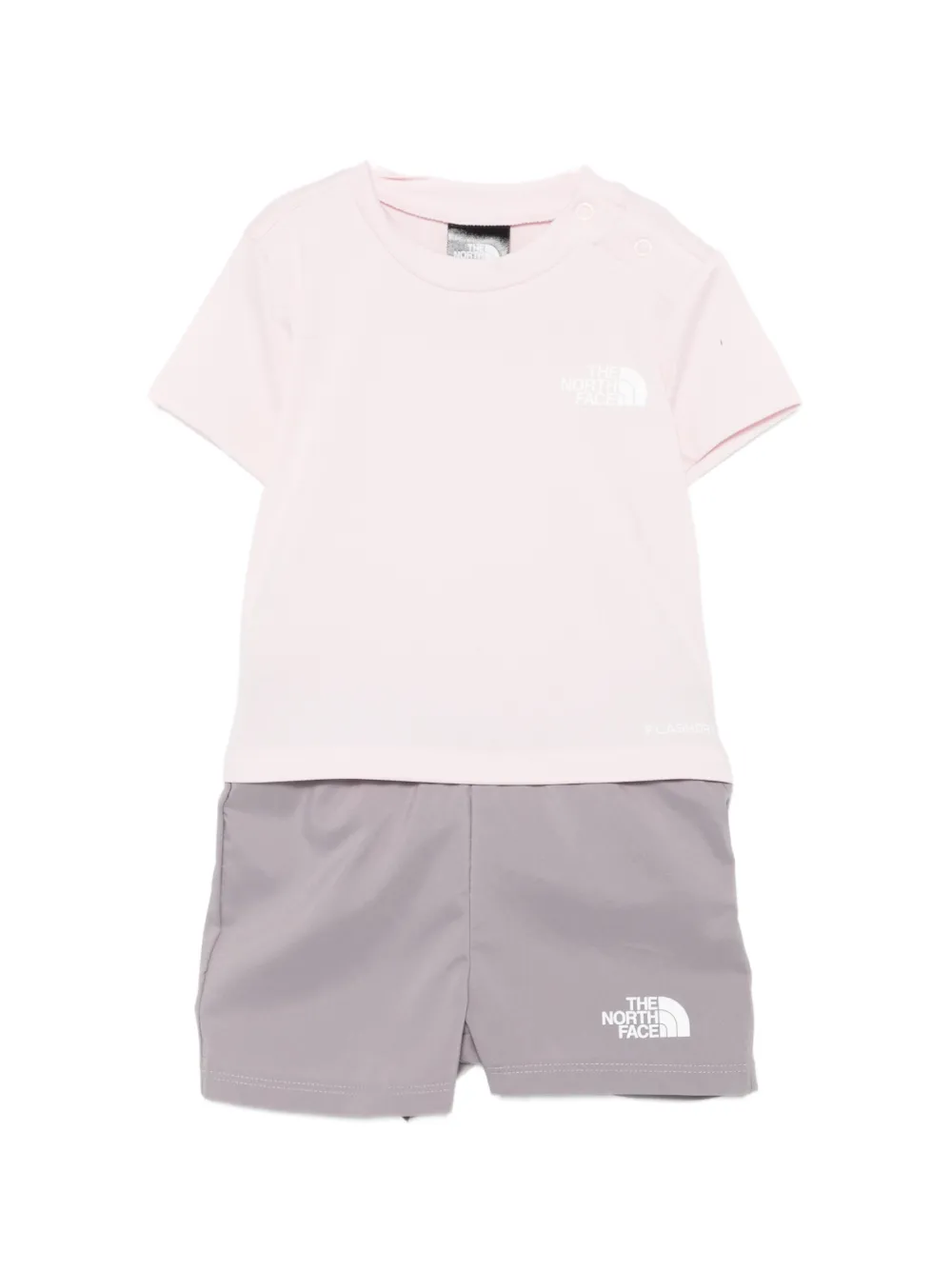 The North Face Kids logo-detail shorts set (set pf two) - Rosa