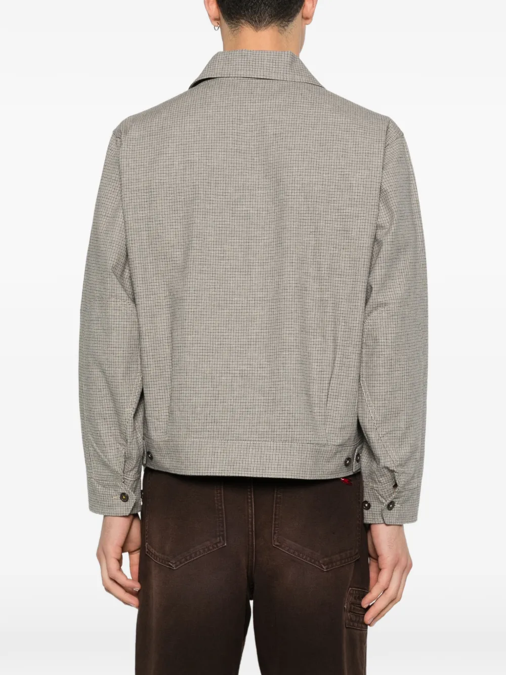 Universal Works Lucas jack met rits en lange mouwen Beige