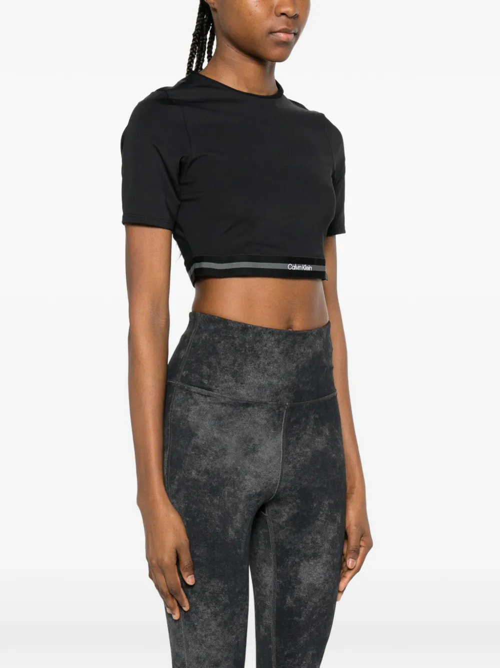 Calvin Klein Cropped T-shirt Zwart