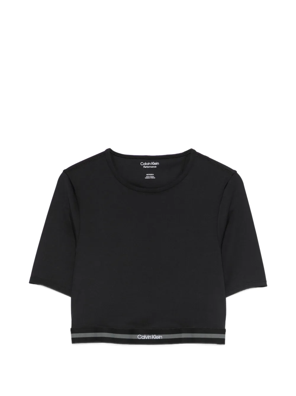 Calvin Klein cropped T-shirt - Schwarz