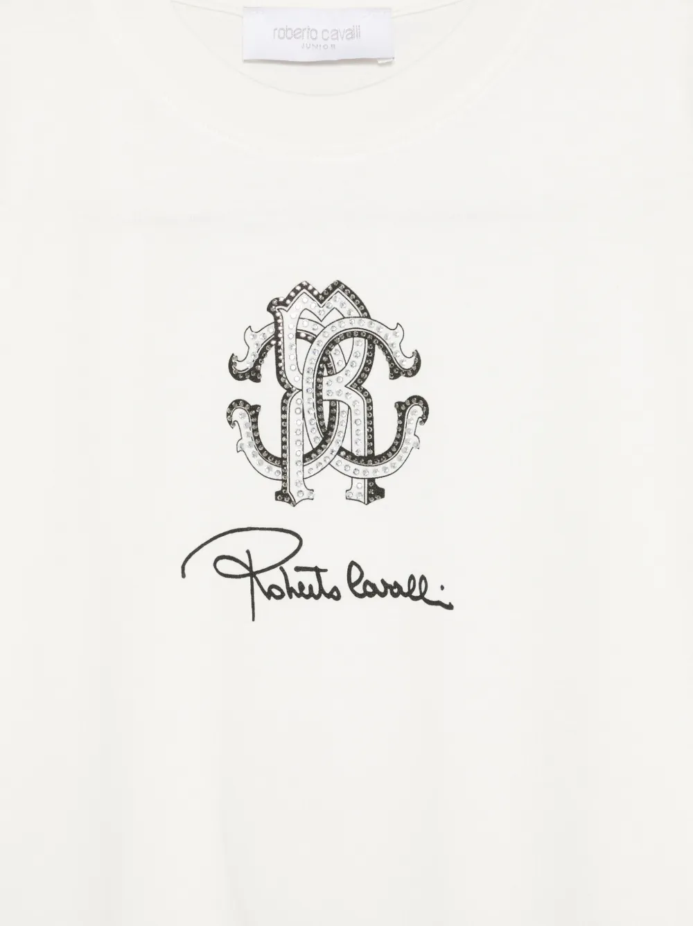Roberto Cavalli Junior T-shirt met logoprint Wit