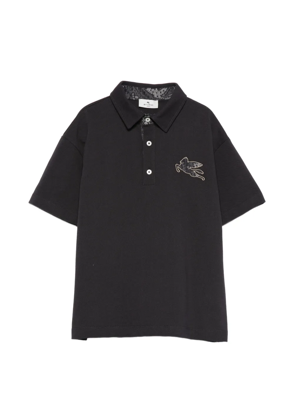 ETRO KIDS logo-appliqué polo shirt - Blu