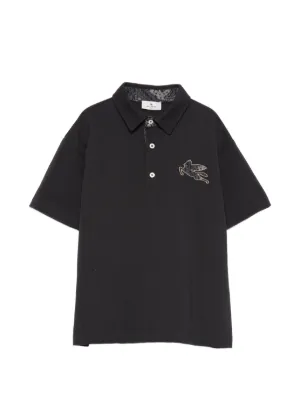 POLO RALPH LAUREN KIDS logo-embroidered Polo Shirt | Black