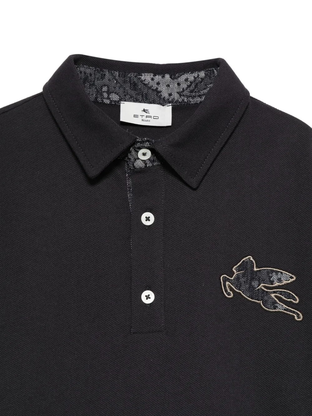 ETRO KIDS Poloshirt met logopatch Blauw