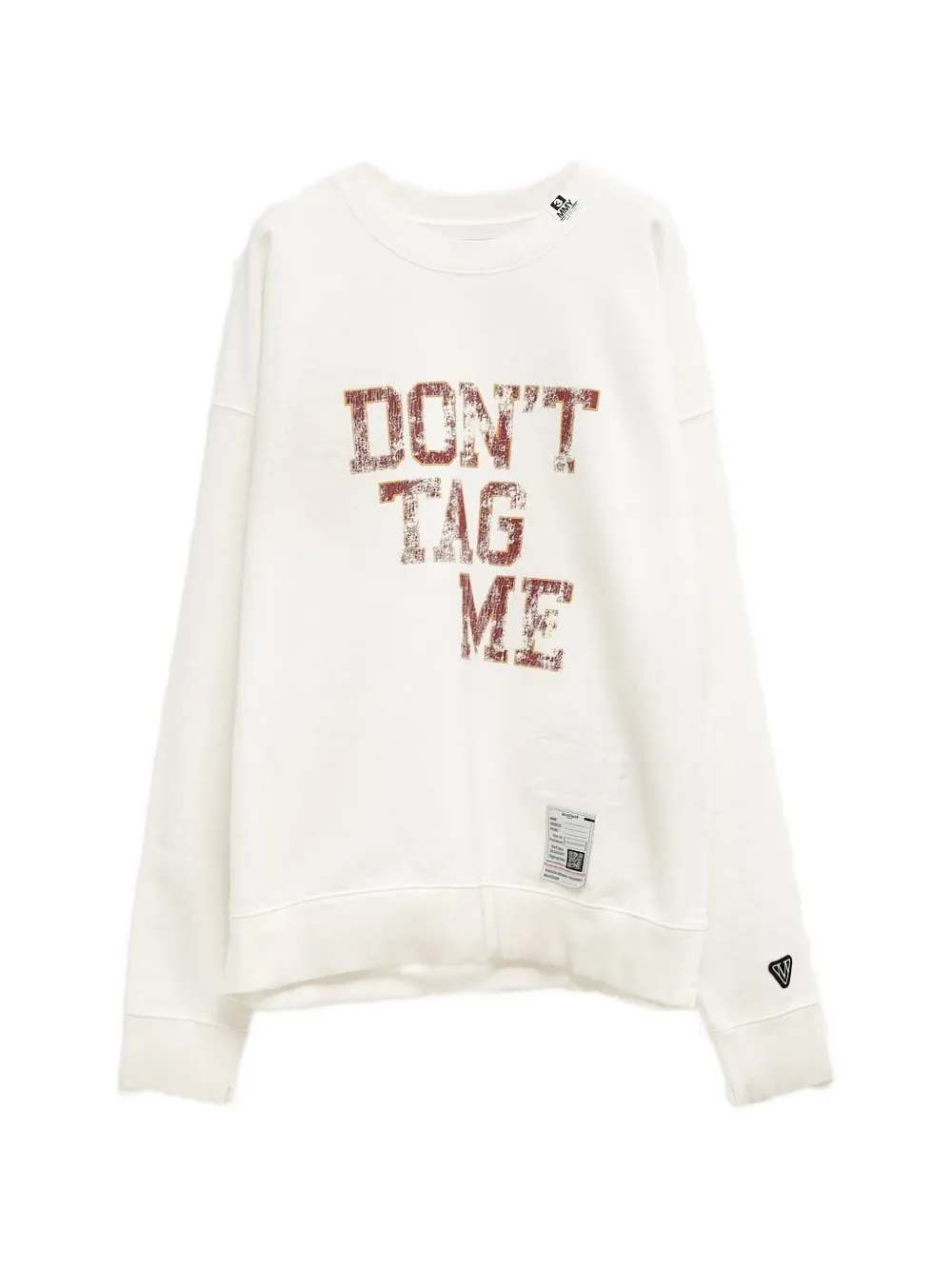 Maison MIHARA YASUHIRO crew-neck text-print sweatshirt - Toni neutri
