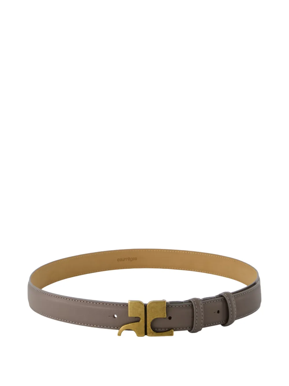 Courrèges leather belt - Grigio